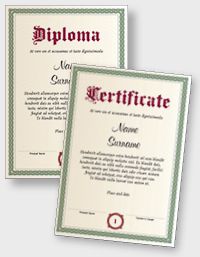Interactive certificate or diploma iPDFEN129