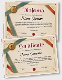 Interactive certificate or diploma iPDFEN130
