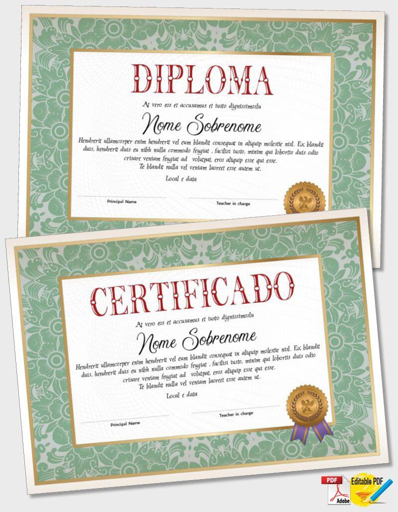 Certificado ou Diploma modelo iPDF131