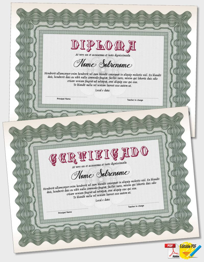 Certificado ou Diploma modelo iPDF134