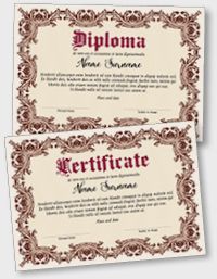 Interactive certificate or diploma iPDFEN136