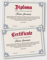 Interactive certificate or diploma iPDFEN139