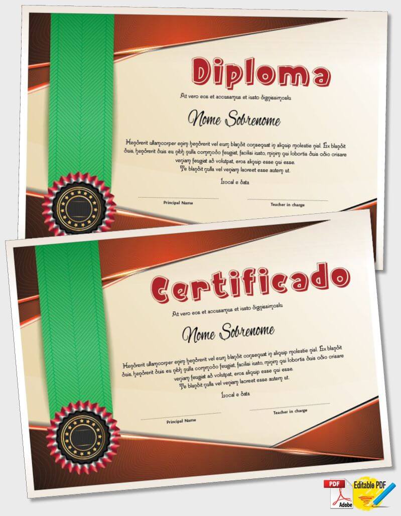 Certificado ou Diploma modelo iPDF144