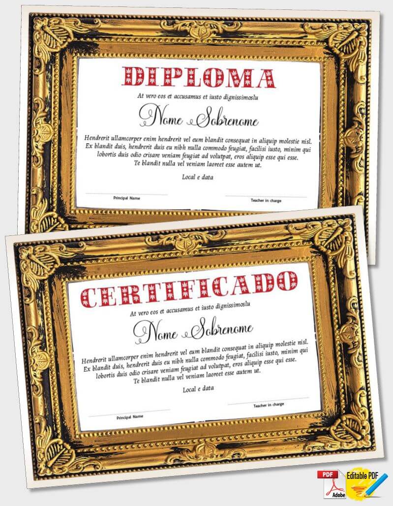 Certificado ou Diploma modelo iPDF146